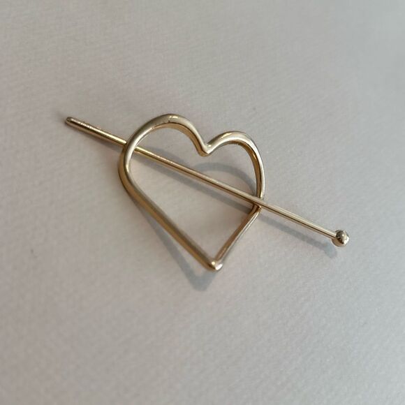 Heart hair pin M1164 - Picture 3 of 4